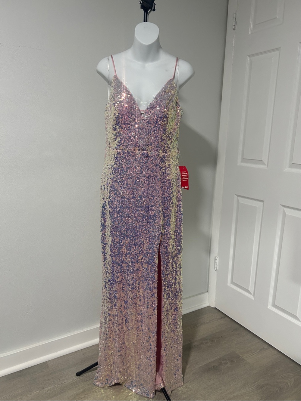 Speechless Pink Sequin Maxi Dress